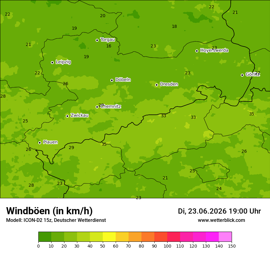 Maximale Windböen