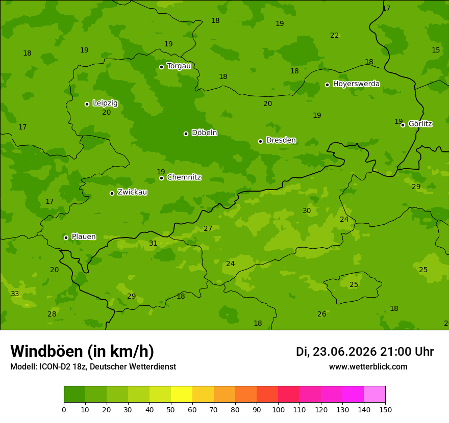Maximale Windböen