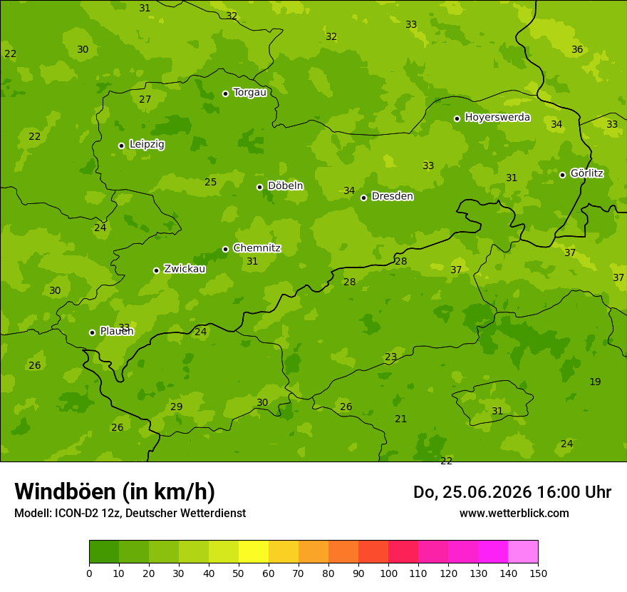 Maximale Windböen
