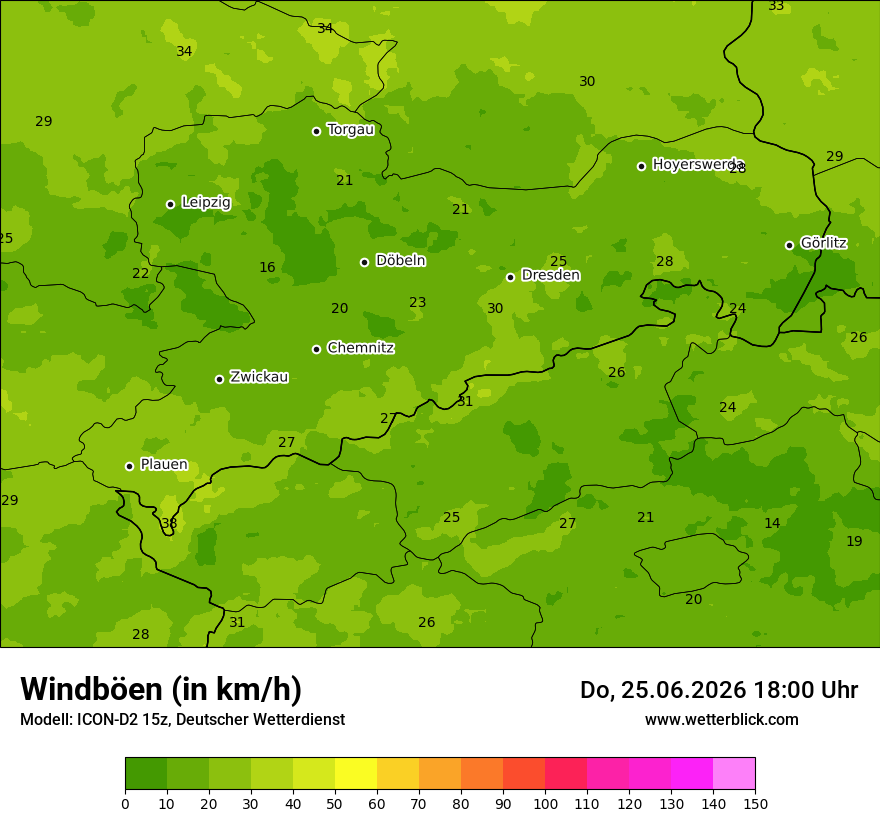 Maximale Windböen