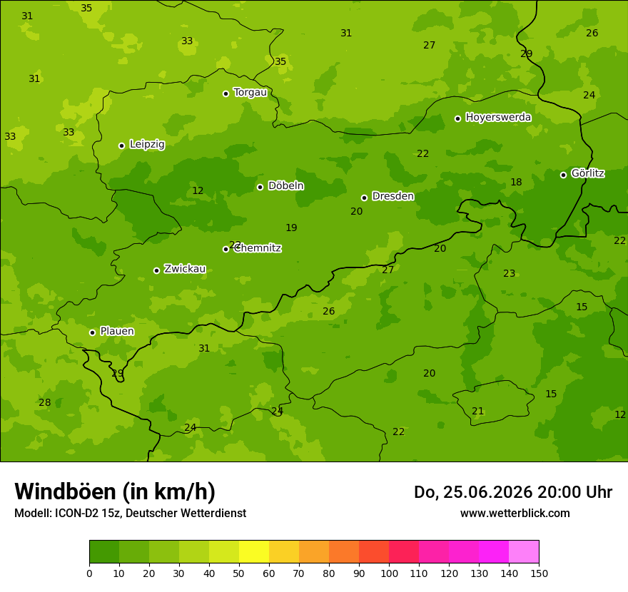 Maximale Windböen