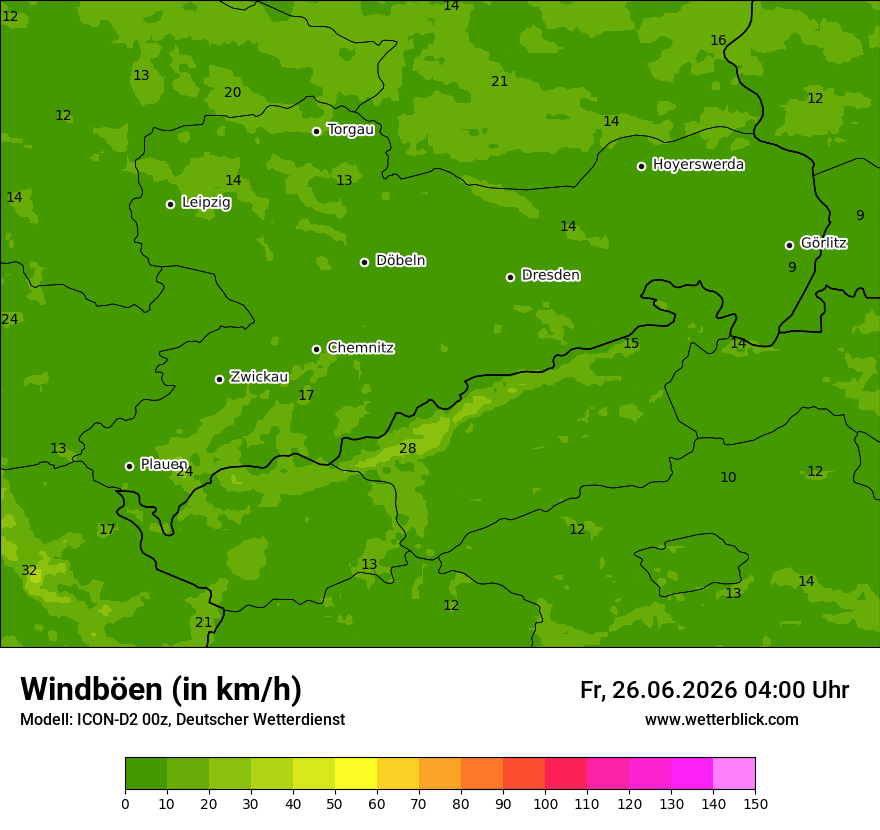 Maximale Windböen