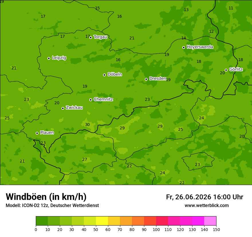 Maximale Windböen