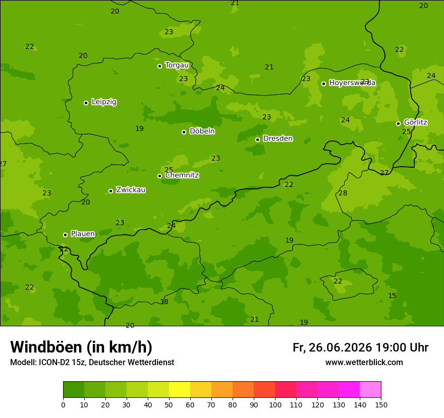 Maximale Windböen