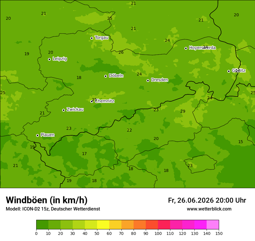 Maximale Windböen