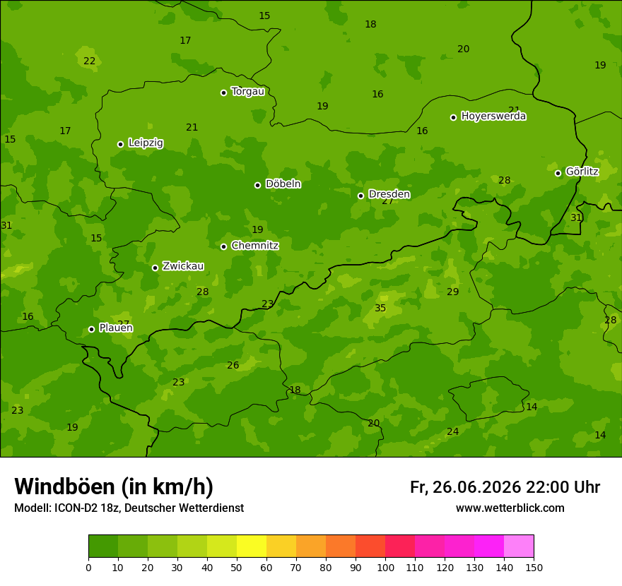 Maximale Windböen
