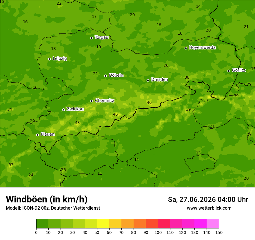 Maximale Windböen