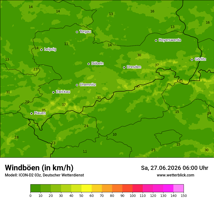 Maximale Windböen