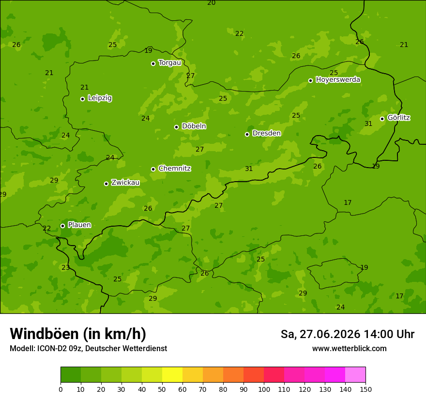 Maximale Windböen