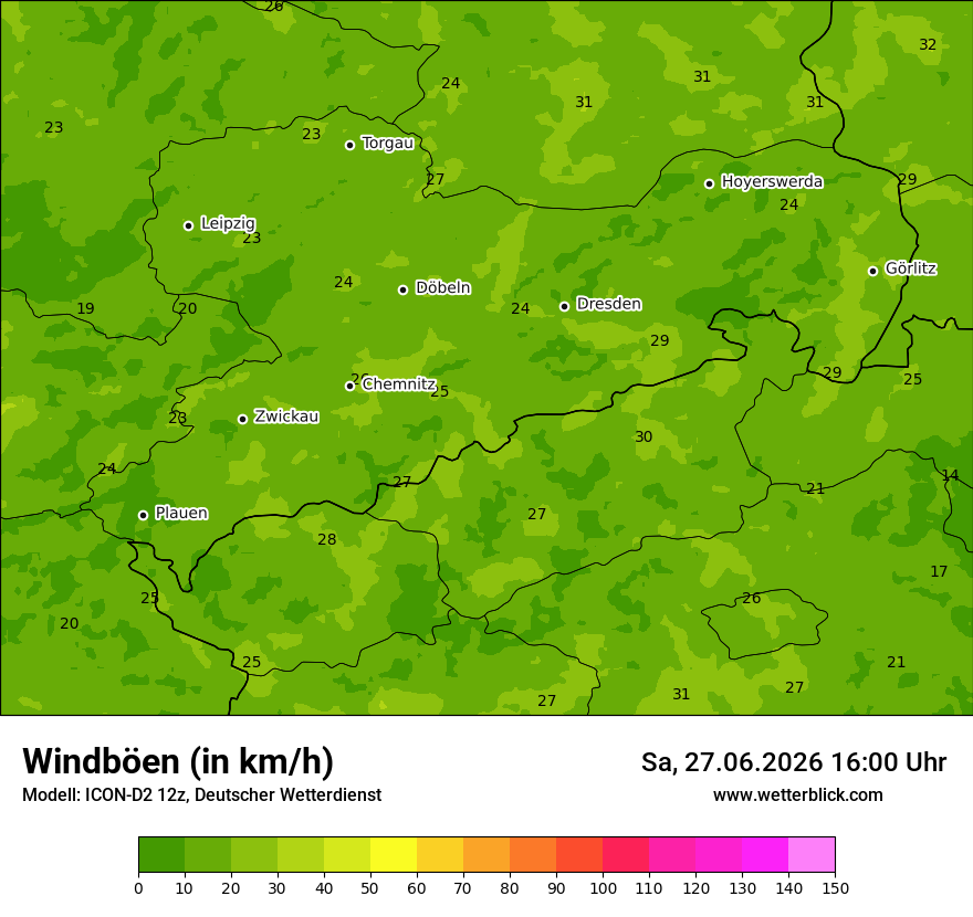 Maximale Windböen