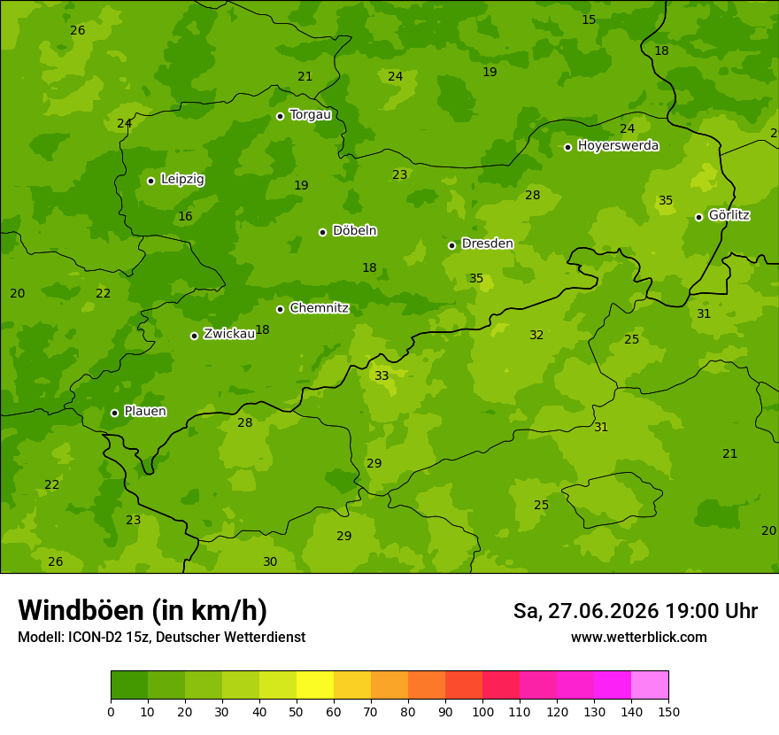 Maximale Windböen