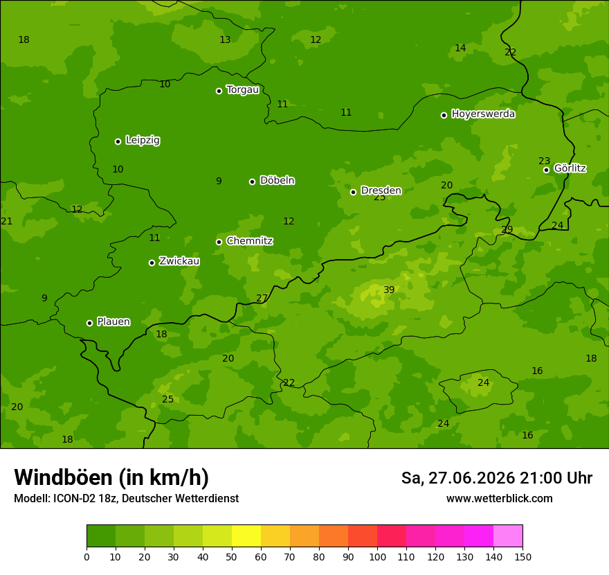 Maximale Windböen