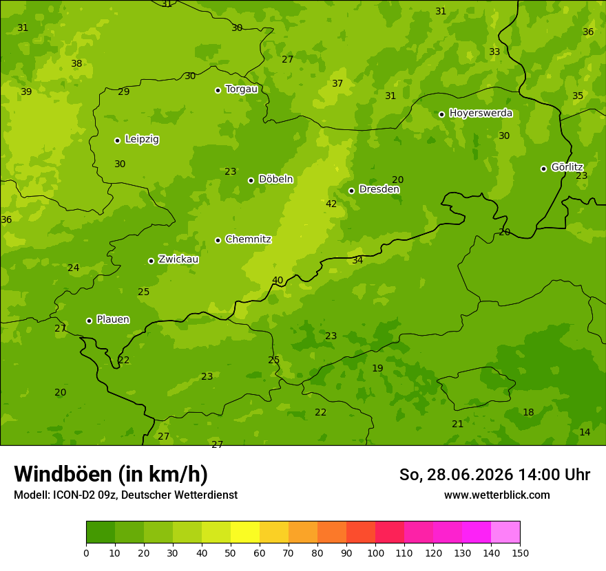 Maximale Windböen