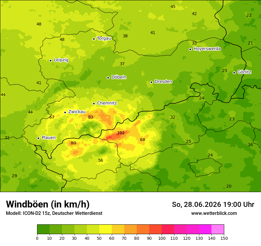 Maximale Windböen