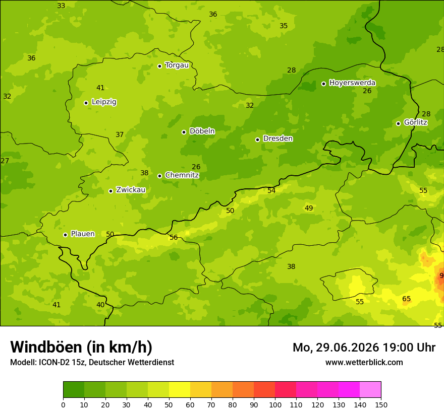 Maximale Windböen