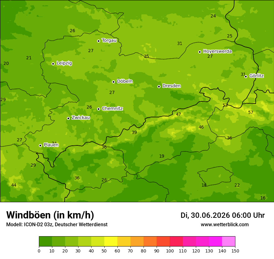Maximale Windböen