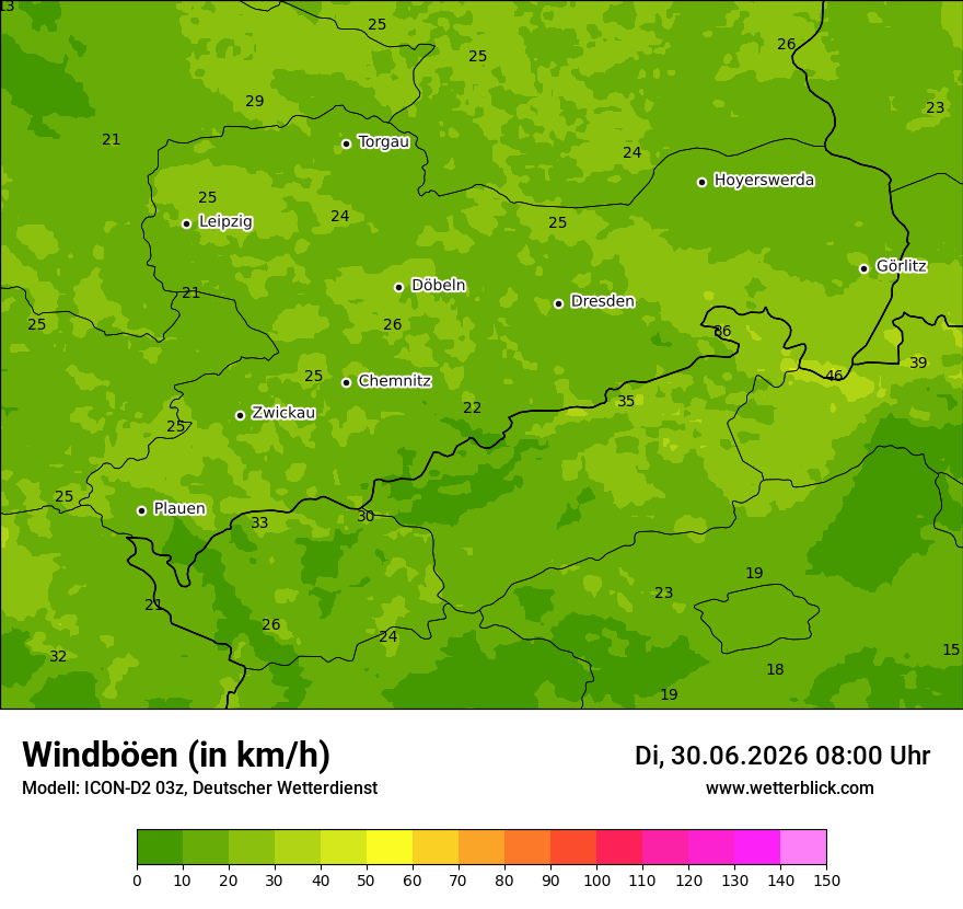 Maximale Windböen
