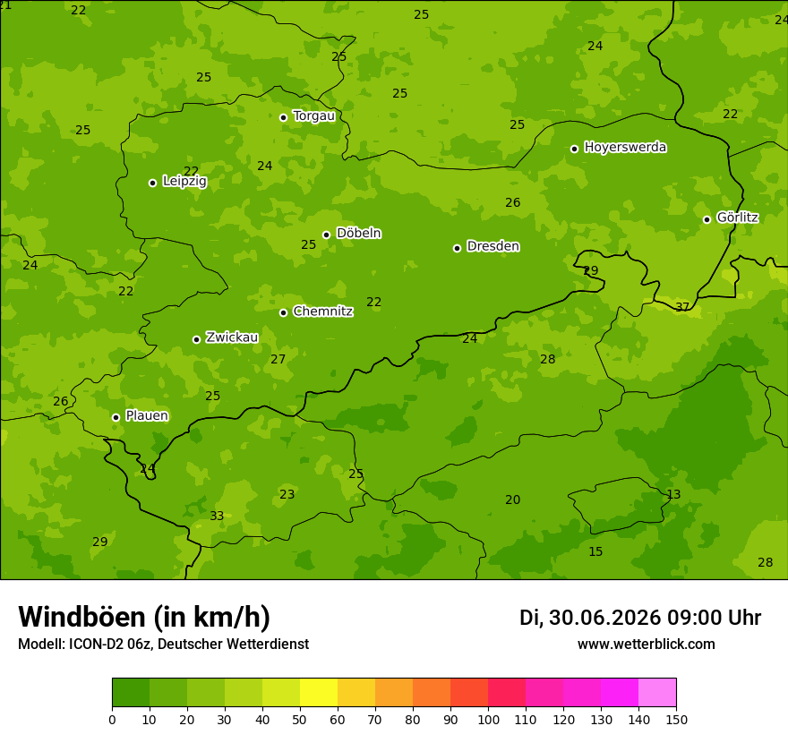Maximale Windböen