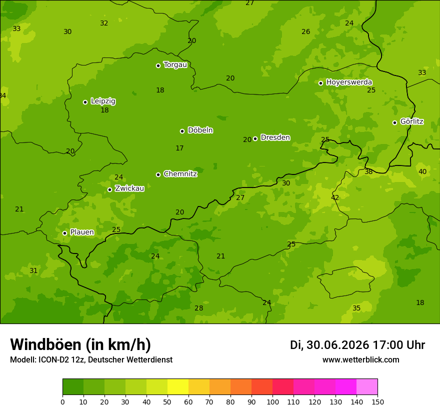 Maximale Windböen