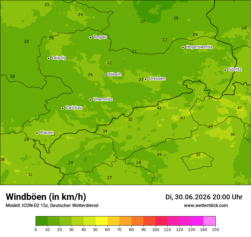 Maximale Windböen