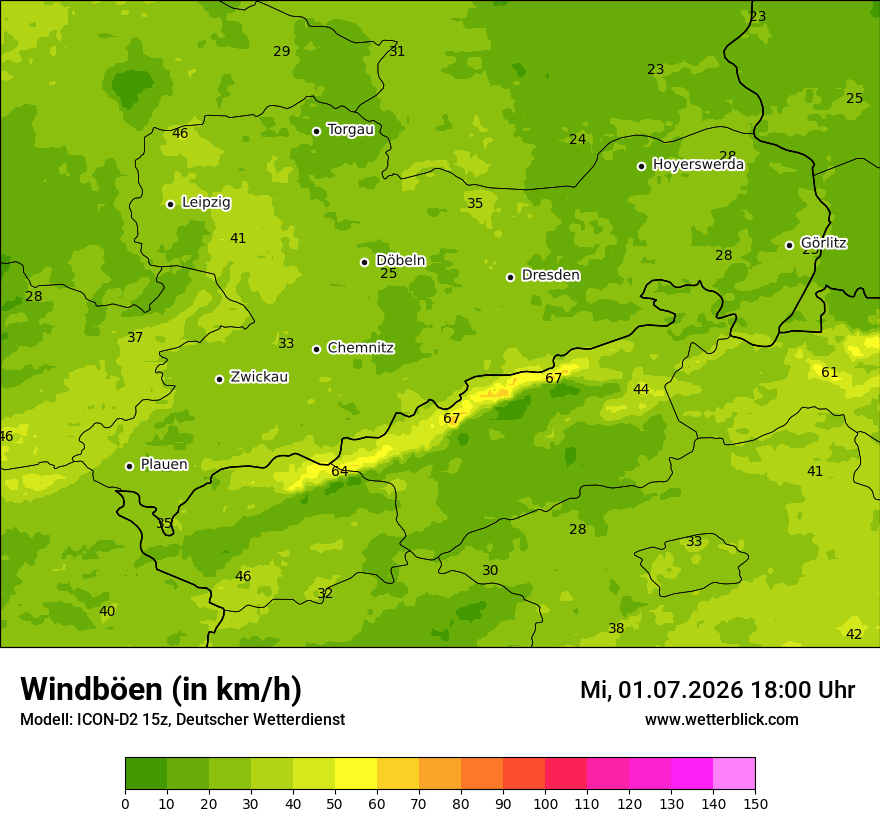 Maximale Windböen