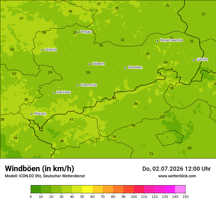Maximale Windböen