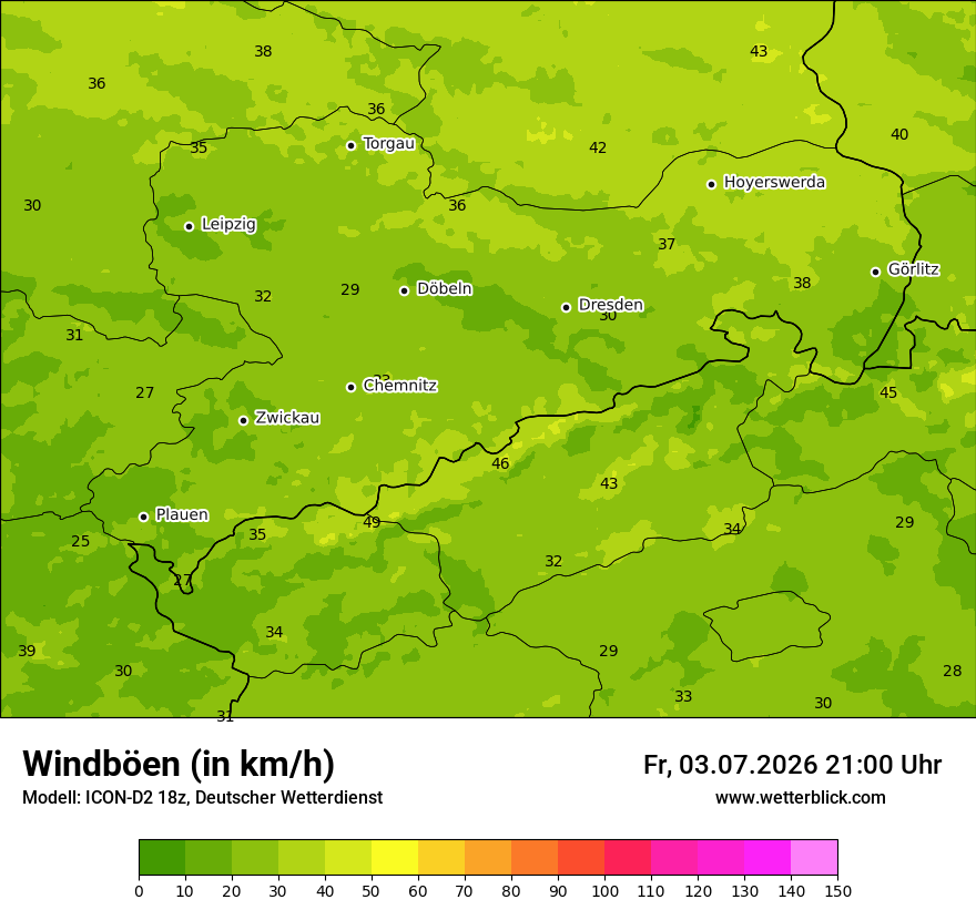 Maximale Windböen