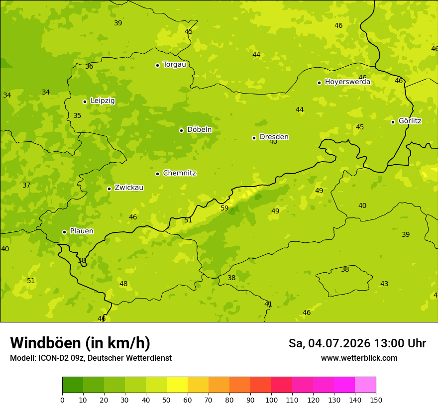 Maximale Windböen