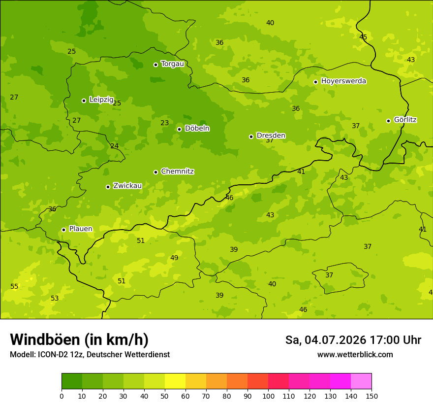 Maximale Windböen