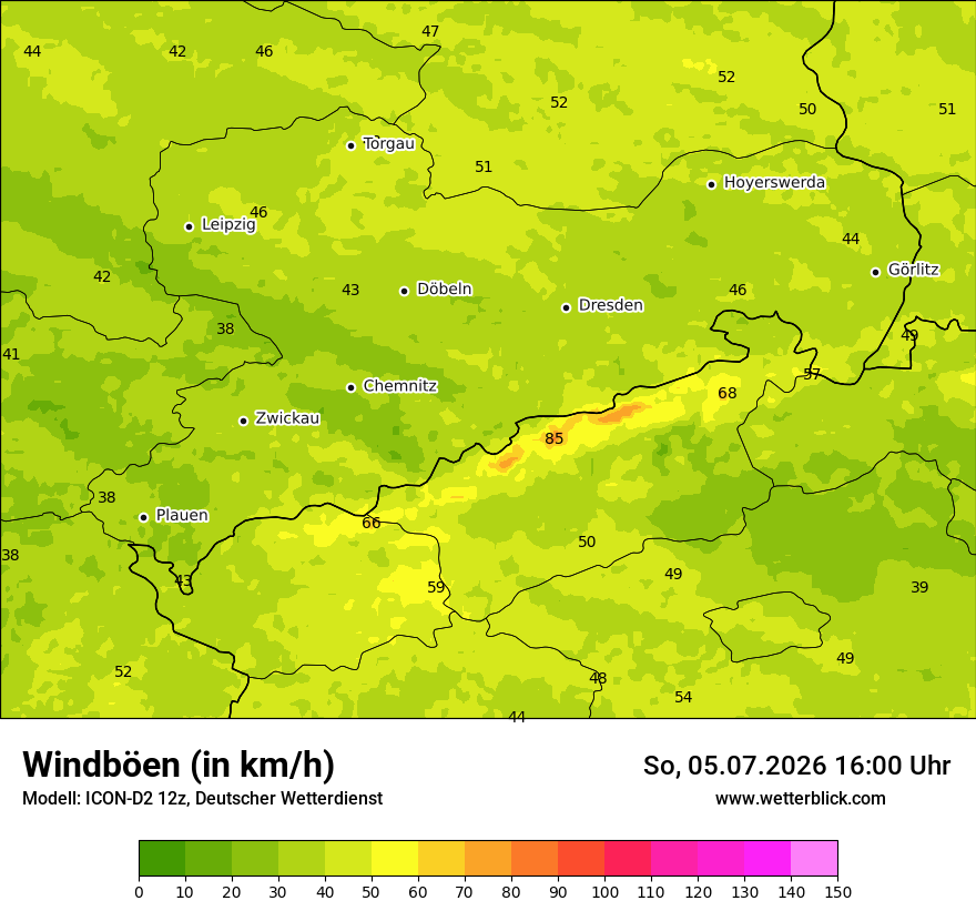 Maximale Windböen