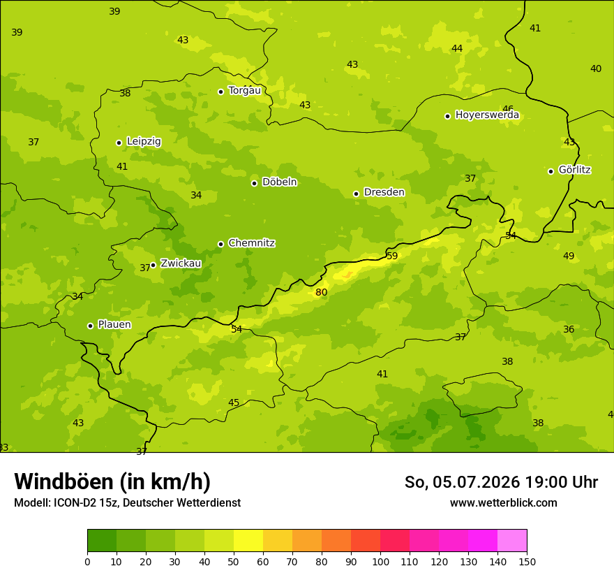 Maximale Windböen