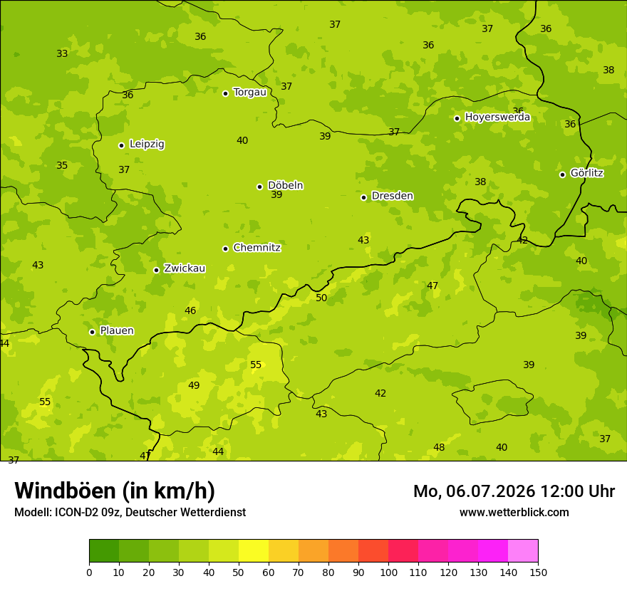 Maximale Windböen