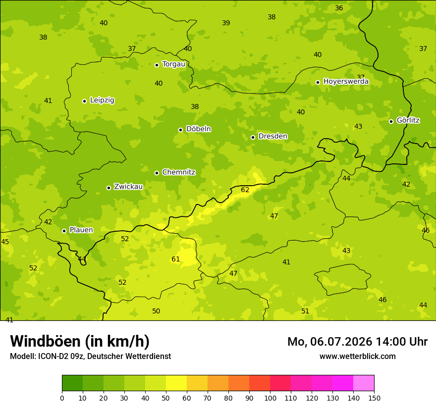 Maximale Windböen