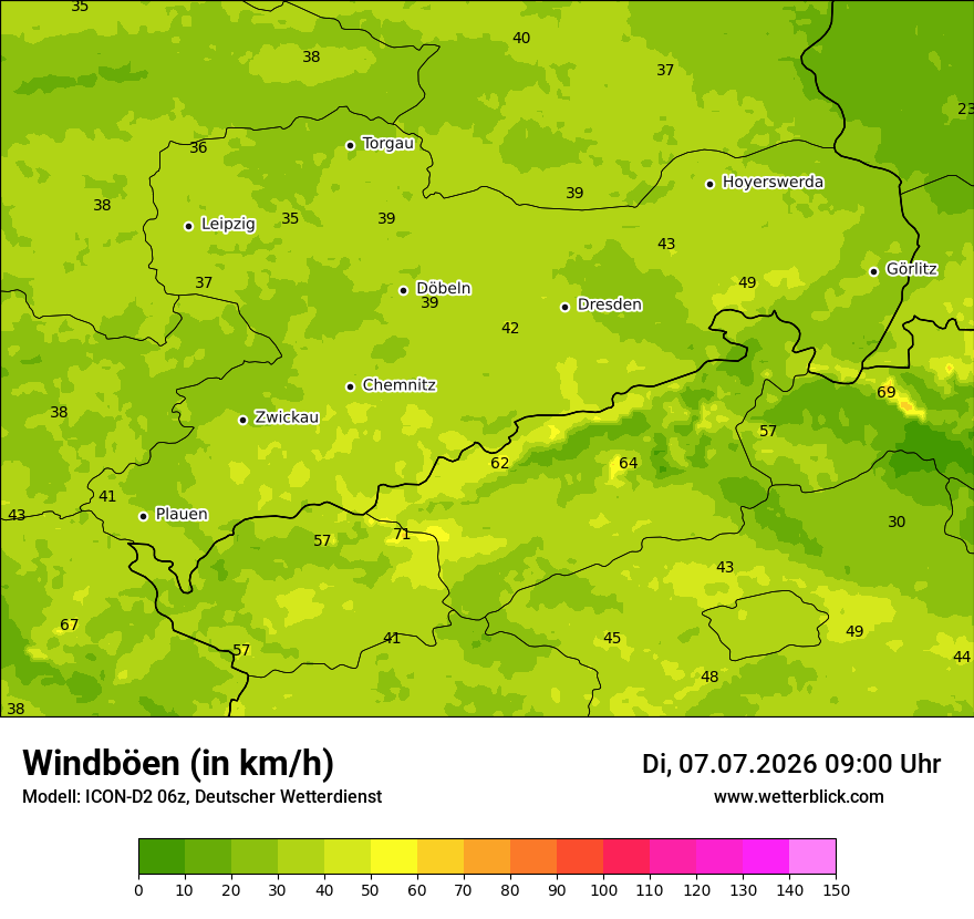 Maximale Windböen