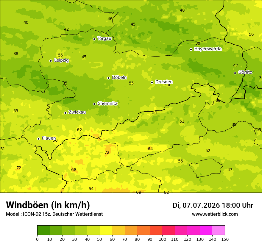 Maximale Windböen