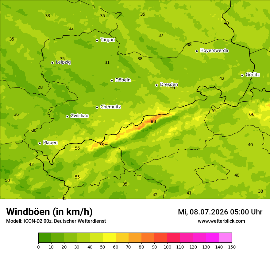 Maximale Windböen