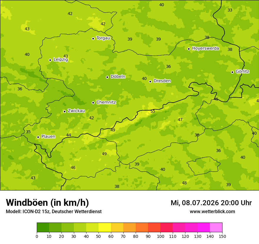 Maximale Windböen