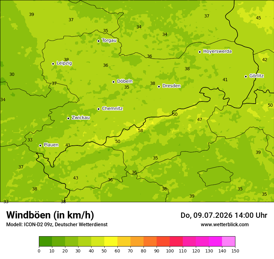 Maximale Windböen