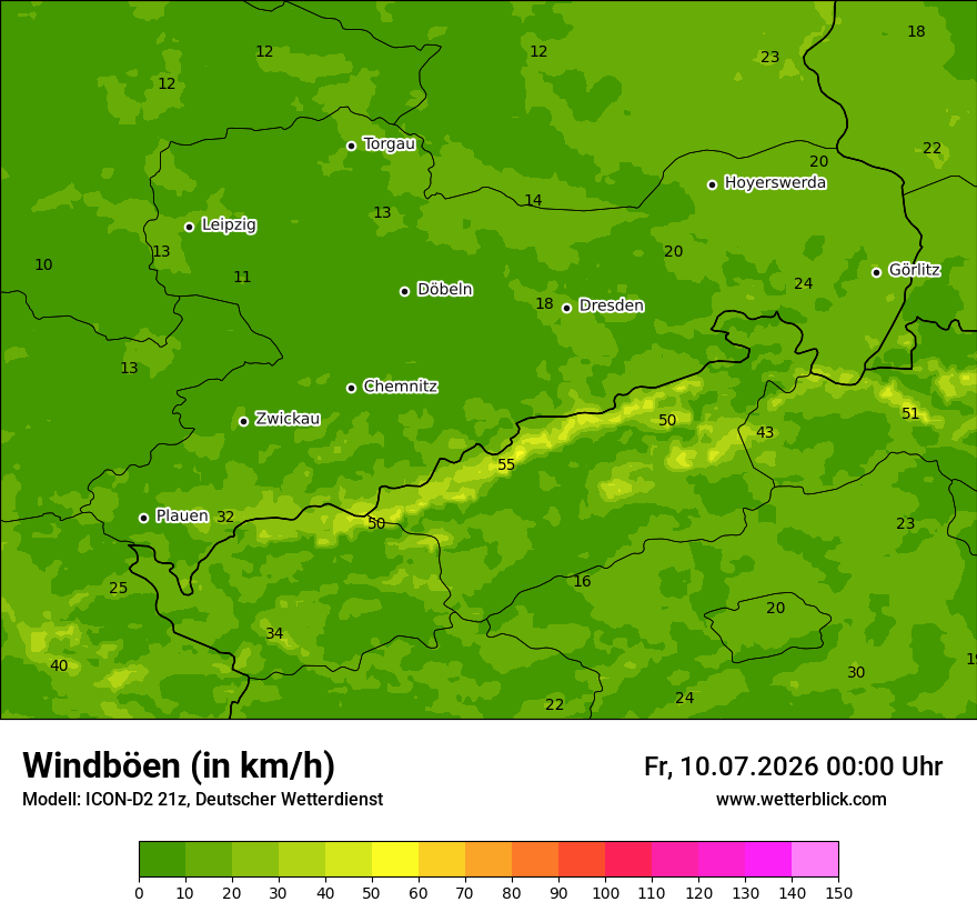 Maximale Windböen
