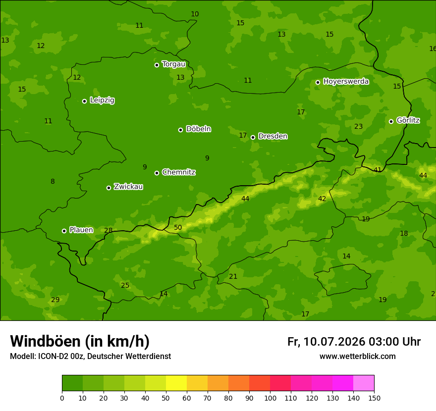 Maximale Windböen