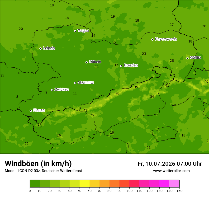 Maximale Windböen