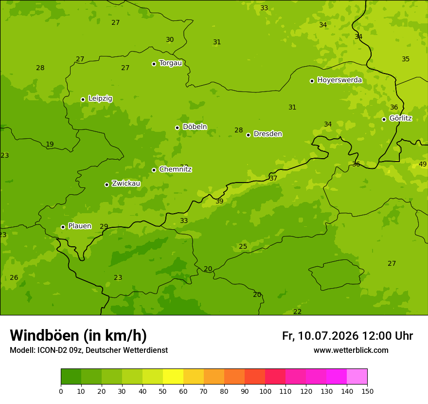 Maximale Windböen