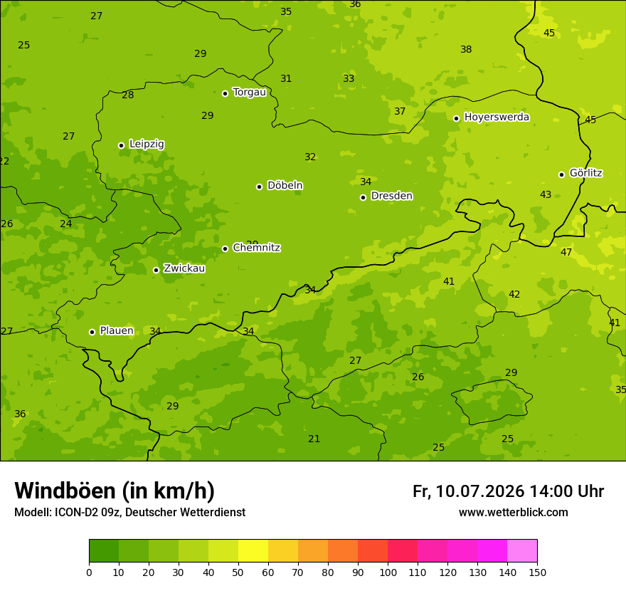 Maximale Windböen