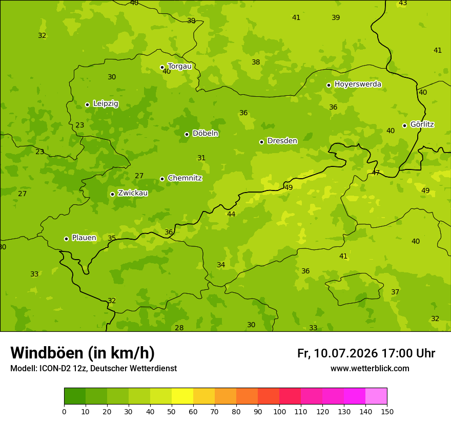 Maximale Windböen
