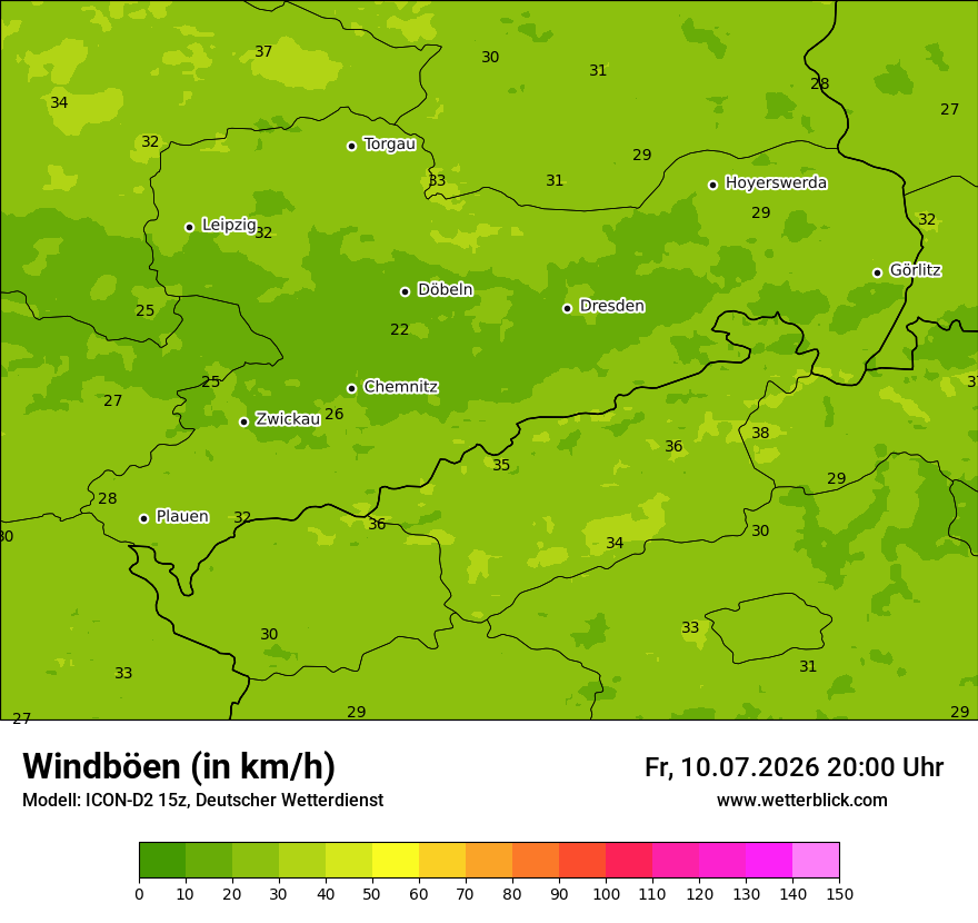 Maximale Windböen