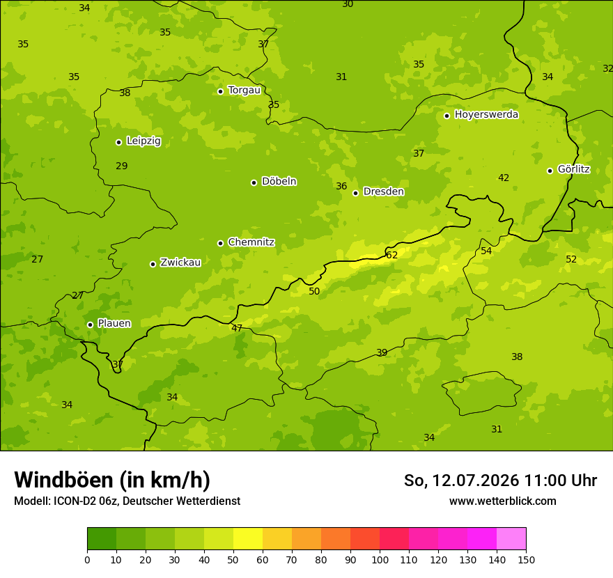 Maximale Windböen