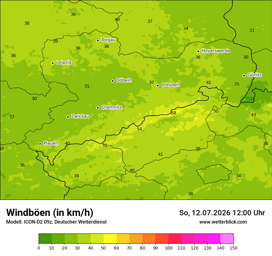 Maximale Windböen