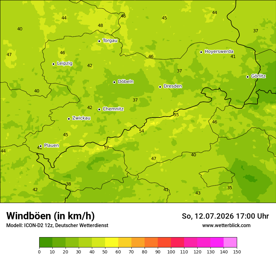 Maximale Windböen