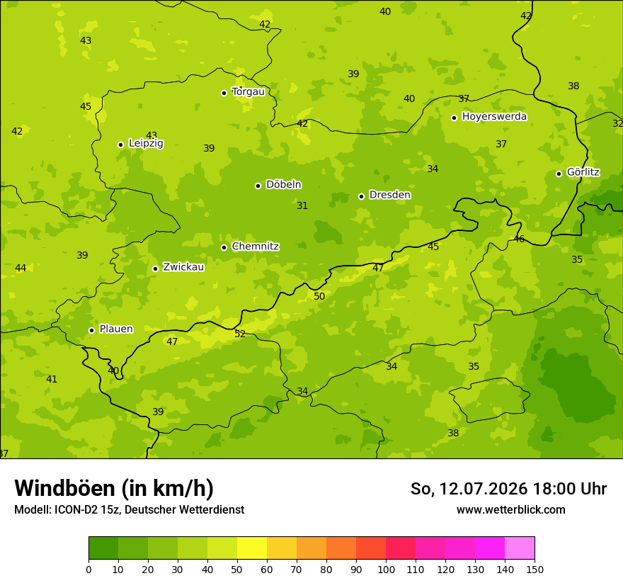 Maximale Windböen
