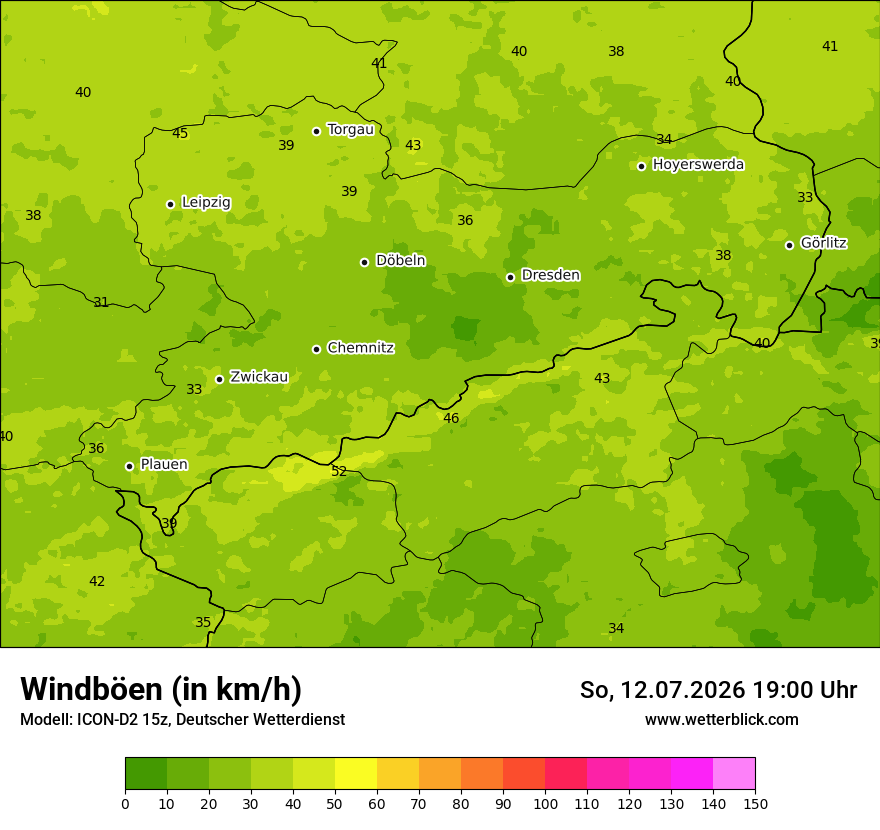 Maximale Windböen